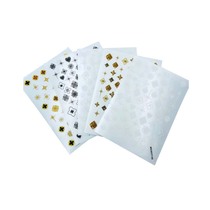 DIY Japanese Synchronized Thin Translucent Adhesive Nail Art Stickers Retro Metal Hollow Buccellati Four-leaf Clover Internet Celebrity