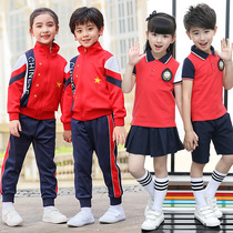 Primary school spring and autumn school uniform set for men and women children Academy style sports performance class uniforms four sets of kindergarten Garden uniforms