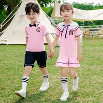 Kindergarten garden clothes performance clothes pink dresses for men and women children graduation photos Academy style class uniforms primary school uniforms