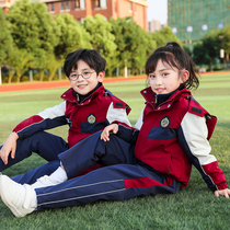 Primary school uniforms three sets of British style autumn and winter clothing childrens sports performance class uniforms kindergarten uniforms