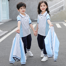 Primary school uniforms English baseball uniforms sports suits first grade spring summer and autumn childrens class uniforms kindergarten uniforms