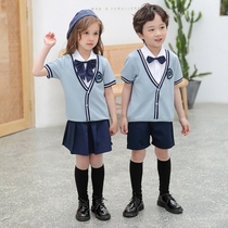 Kindergarten graduation photo garden clothes British style 61 childrens performance clothes summer college style class clothes primary school uniforms