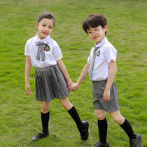 Kindergarten uniform summer graduation photo dress suit for men and women children to perform College Style class uniforms for primary school uniforms