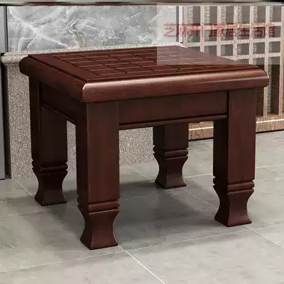 Camphor wood stool all solid wood country small square stool bedroom corridor incense dwarf stool wall solid wood flat stool changing shoe stool