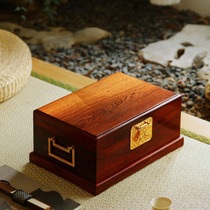 Yijia Indian small leaf red sandalwood x huanghuali mahogany high-end solid wood storage box jewelry box jewelry dowry box