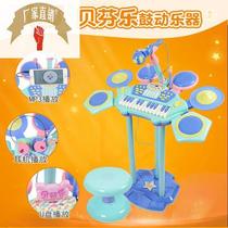 Befen music drum childrens beginner electronic drum jazz drum beating drum piglet musical instrument toy for 3 to 6 years old