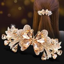 Disc Hair Ornament Refined High-end Water Drill Large Hair Clip Elegant Temperament Butterfly Knot rear Brain Spoon Mama Head Flower