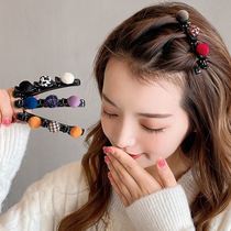 Short hair long hair transition Divinity Girl Shade White head decorated with awkward little fragrant wind Liu Hailateral Card Issuer Internet Red