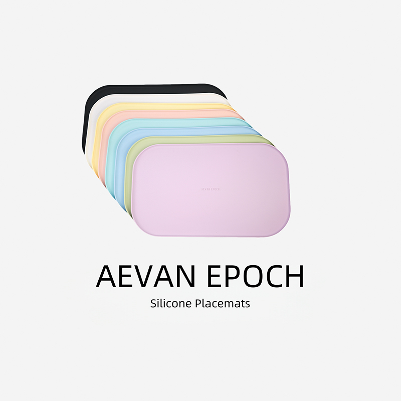 Aevan Epoch Ae Pet Cat and Dog Placemat Platinum Silicone ins Macaron Color Antibacterial and Easy to Clean