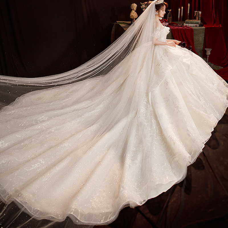 Four colors French Hepburn Wednesses Women's Luxury Out of the Gate 2024 New Advanced texture, Shoulder Best Bride, Marriage Main Dress Four colors French Hepburn Wednesses Women's Luxury Out of the Gate 2024 New Advanced texture, Shoulder Best Bride, Marriage Main Dress