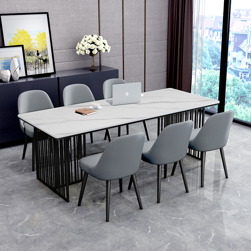 Marble Rockboard Meeting Table Bar Bench Modern Light Extravagant Negotiation Table Intermediary Small 46 person long desk