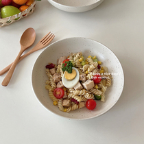 Retro Sesame Dot Splash soup pan ins Wind Shara disc Home cutlery Deep disc Dish Dishes Dish Bowl Light Food Bowl