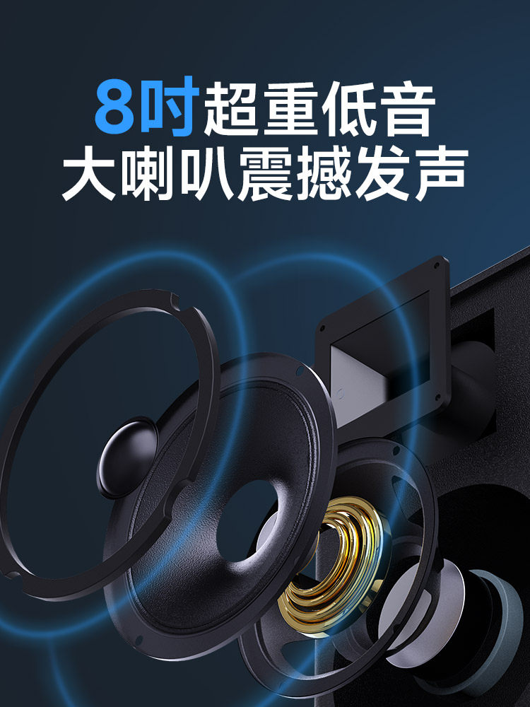 Shanshui Te06 Outdoor Square Dance Audio Bluetooth Speaker Mobile Portable Singing and Dancing High-Power Subwoofer