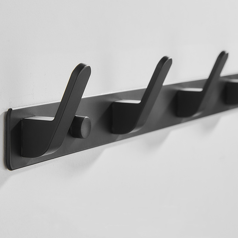 Free Punch Space Aluminum Hook in door row Hook Makeup Room Hanging Clothes Hook Wall Slimy Hook Bathroom Towel Hook