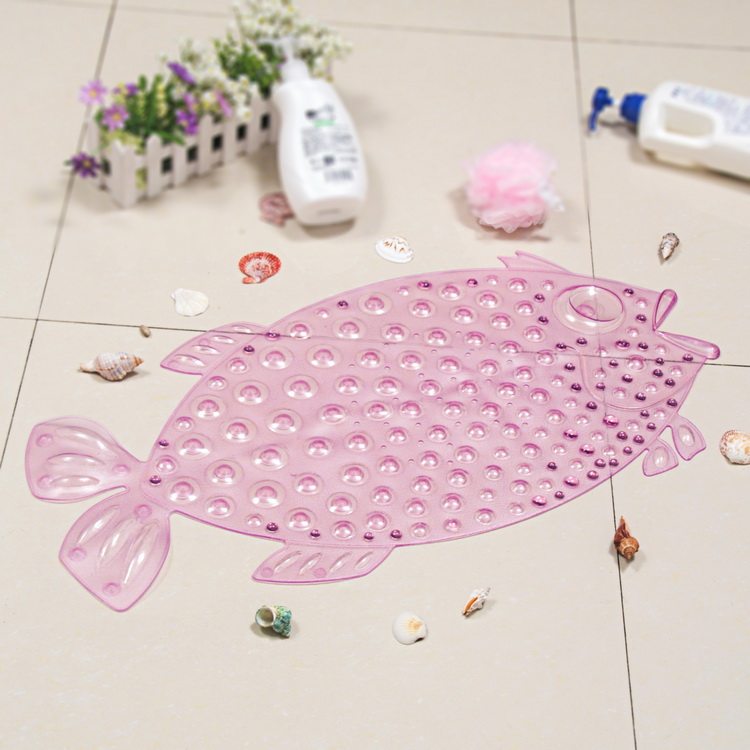 Transparent PVC bathroom anti-slip mat shower cushion bath mat ground mat waterproof cushion foot cushion large suction cup anti-slip mat