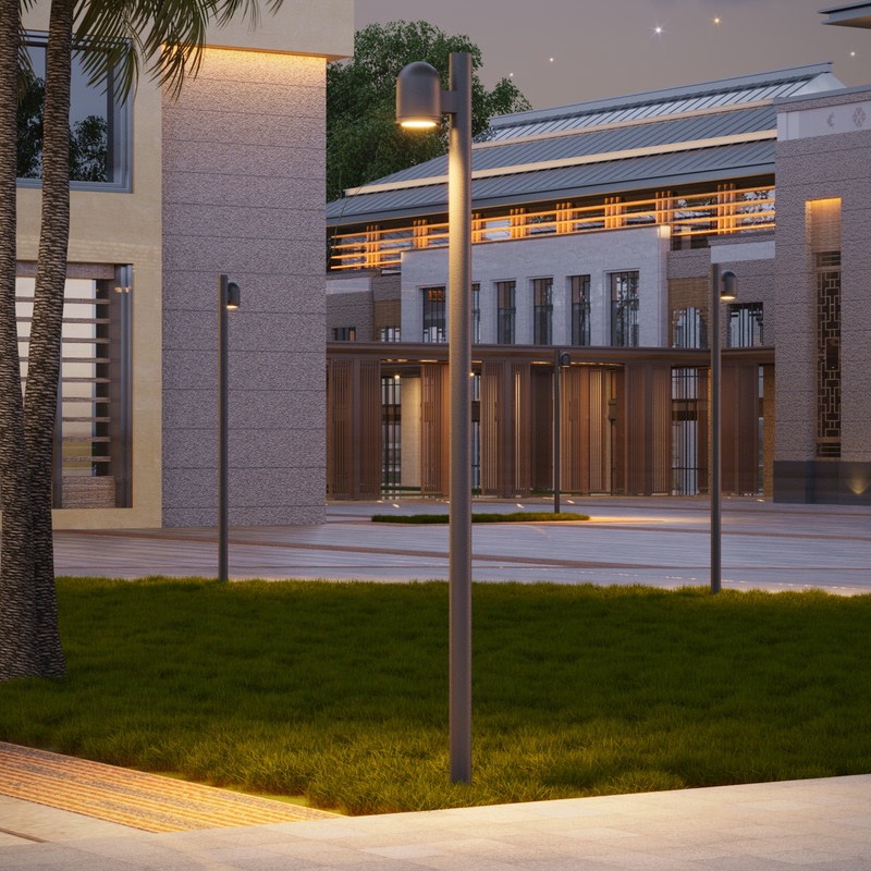 Modern Minimalist Outdoor High-Pole Lights for Real Estate Properties, Squares, Parks, Villas, Gardens, and Courtyard Lighting