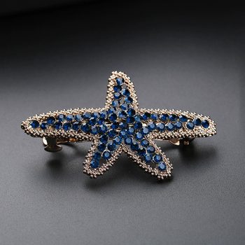 Starfish Spring Clip for the Back of the Head, Vintage Style Horizontal Clip, Elegant Bobby Pin, Half-Up Hair Clip, Side Clip