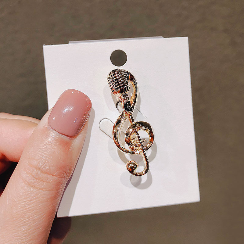 Outlet Brand Clearance Discount, Personalized Microphone Brooch, Versatile Accessories, Exquisite Women's Jewelry