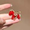 Outlet Brand Clearance Sale Discount Bargain Luxury Red Pony Coin Brooch Accessory