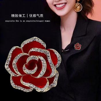Outlet Brand Clearance Sale Discount Bargain Rose Corsage Camellia Brooch Versatile Accessory Exquisite Women's Accessory