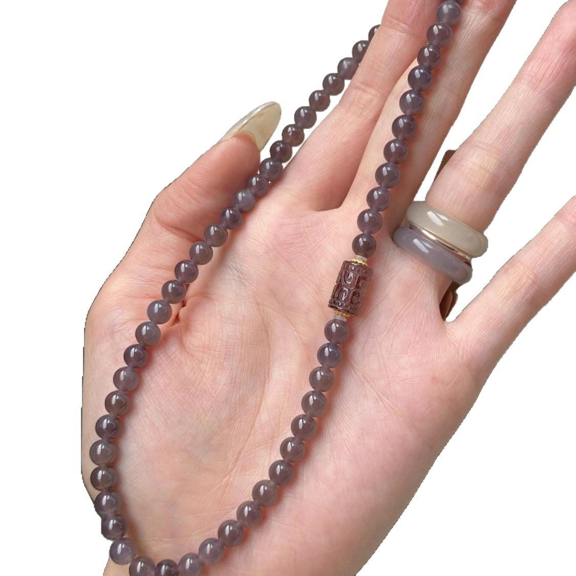 Outlet Brand Clearance Sale Discount Bargain Light Luxury Versatile Smoky Purple Double-Circle Bracelet Accessory