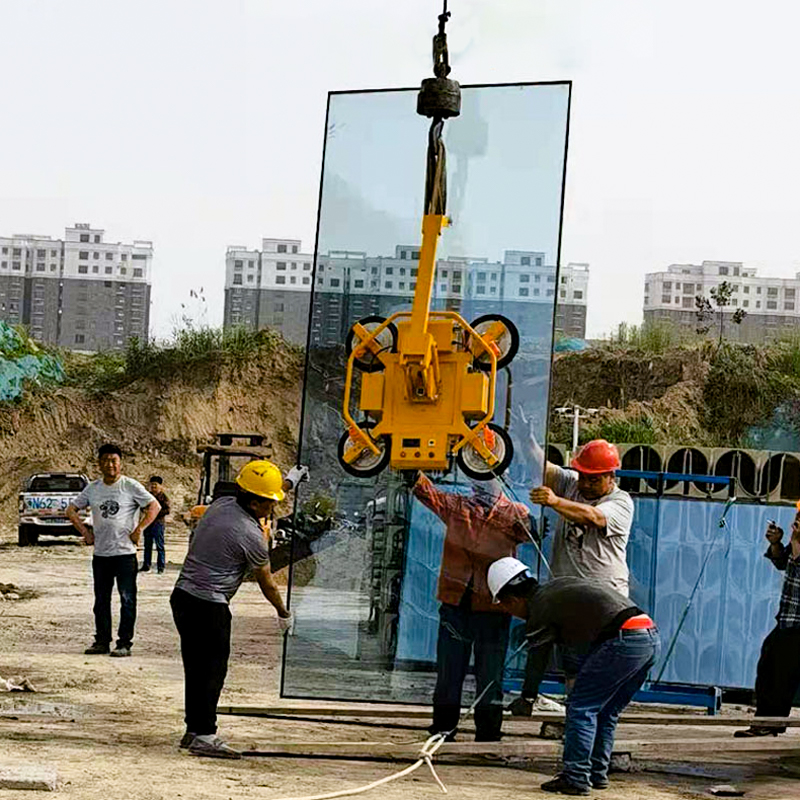 Electric suction cup glass curtain wall suction crane large powerful vacuum suction cup spreader curved plane glass hoisting