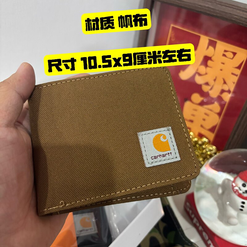 Trendy Brand Carhartt Coin Purse Khaki Black Accessories Nigo Unisex Popular Online ins Carhartt Wip