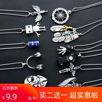 Boys necklace niche design ins tide decoration tide brand Joker does not fade clavicle chain 2021 new boast