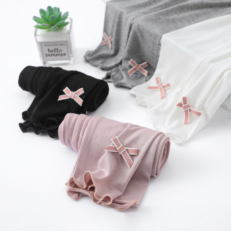 Girl inside lap pants summer thin children Modale outside wearing seven pants long pants baby 90% pants white pants