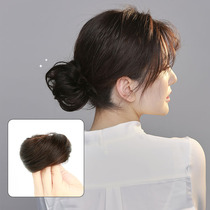 Toocci meatball head wig female real hair natural hair ring bud cute hair accessories hair artifact fluffy