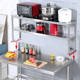 Stainless steel vertical rack operation table top rack milk tea shop table top rack work top rack multi-layer kitchen storage rack