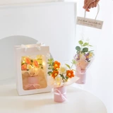 Маленький слоеный цветок ромашки, букет ручной вязки, связанный крючком из шерсти, с имитацией цветка, подарок для подруги и лучшего друга