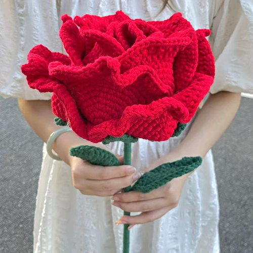 Плетеный набор материалов ручной работы, крючок для вязания, иголка, Таиланд, розы, букет, DIY