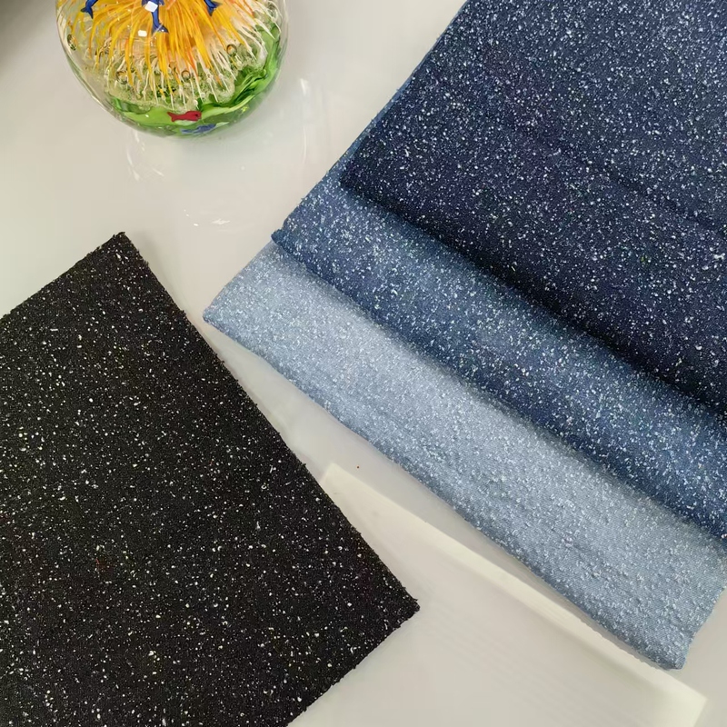 Fad Starlight Full-Face Piercing Denim Craft Washed Clothing Fabric DIY Backing Pillow Toe Shoes Bag Hats, Etc