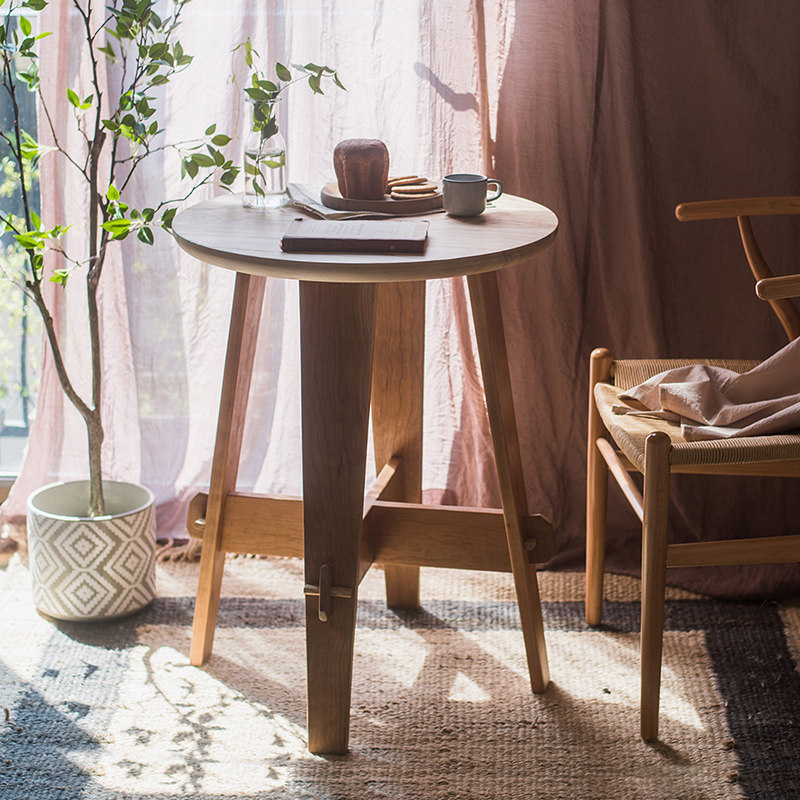 Xuhan Solid Roundtable Table Coffee Table Small Desk Lightroom Balcony Modern Simple Light Luxury