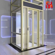 Villa household indoor and outdoor small sightseeing elevator two three four five and six floors hydraulic traction type shallow pit without room