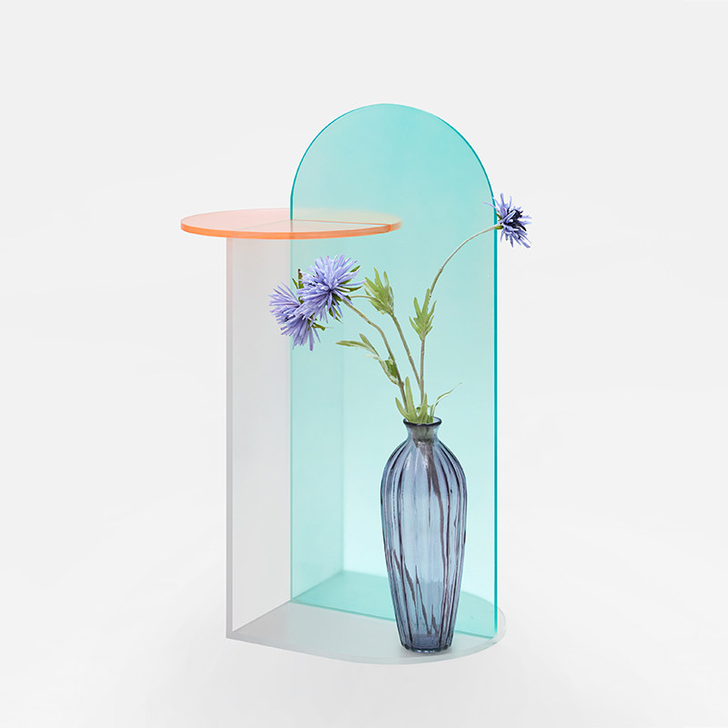 Acrylic side several modern minimalist creative edge designers living room round corner several sofa small tea table