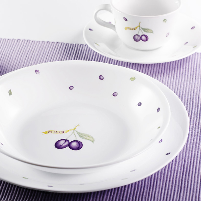 American Original Imported CORELLE Conning Cutlery Heat Resistant Glass Soup Bowl Rice Bowl Purple Berry Series Single-Taobao