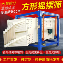 Quartz sand sloshing screen fracturing sand silting machine sugar salt powder sorting machine imitating artificial screening vibrating square swing screen