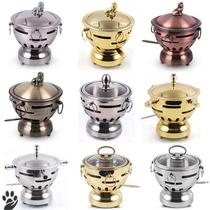  Hot pot single household small one person one pot thickened stainless steel commercial buffet Hotel shabu-shabu adjustable