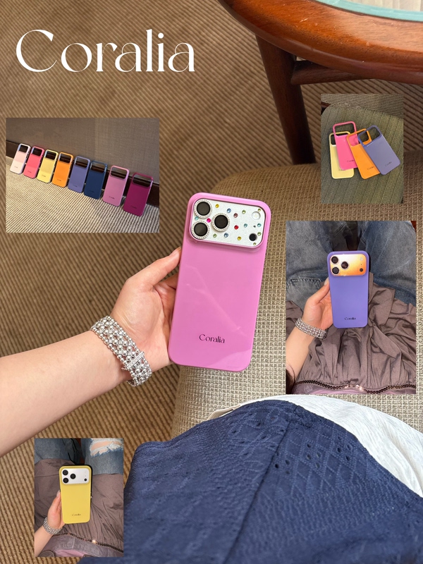 Coralia Original Design Simple Solid Color Trendy Fashion Korean Imported Film Hard Shell Phone Case Anti-Drop
