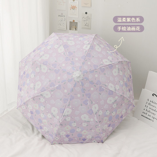 Flower Fairy Automatic Japanese Folding Umbrella Female Rain and Rain Sunshade Sunscreen UV Protection Sun umbrella