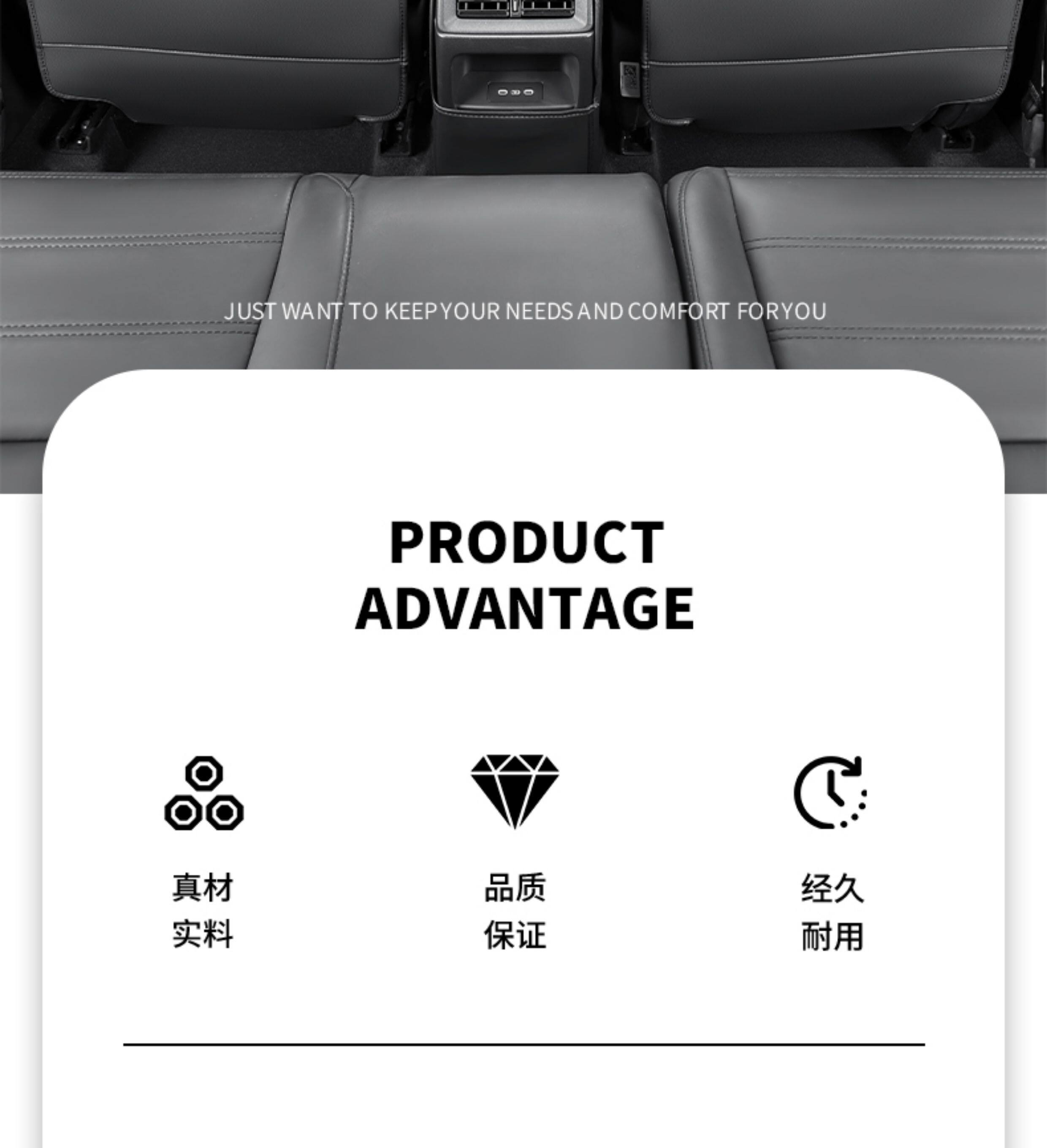 Suitable for 23-26 Honda CRV HaoYing semi-cover seat anti-kick pad, anti-scratch seat back protective pad, car accessories