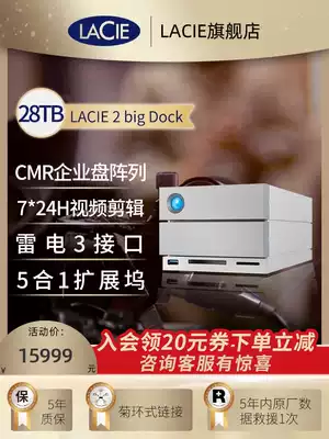 Leizi LaCie 2big Dock portable hard disk 28T external desktop notebook compatible with mac lightning 3 array