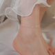 Simple double layer small square anklet for women 2025 new trend