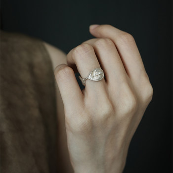 New chinese retro weaving ring for women's niche design