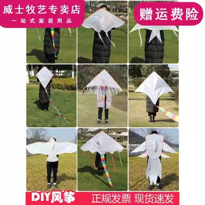 Children's hand-painted diy blank hand-painted handmade kite hand-painted teaching material package white graffiti