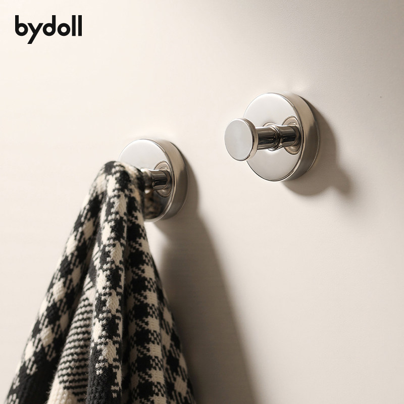 British Hoinvaet Stainless Steel Hook for Bathroom Wall, No-Drill Towel Hook, Traceless Wall-Mounted Storage