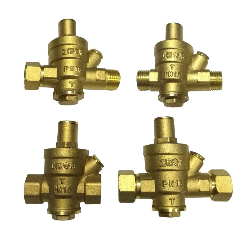  Tap water reducing valve brass pressure reducing valve thickened water purifier water pipe adjusting water heater stainless steel