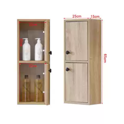 Bathroom storage side cabinet, seam cabinet, wall type toilet cabinet, waterproof solid wood cabinet, top side drawer type Wall